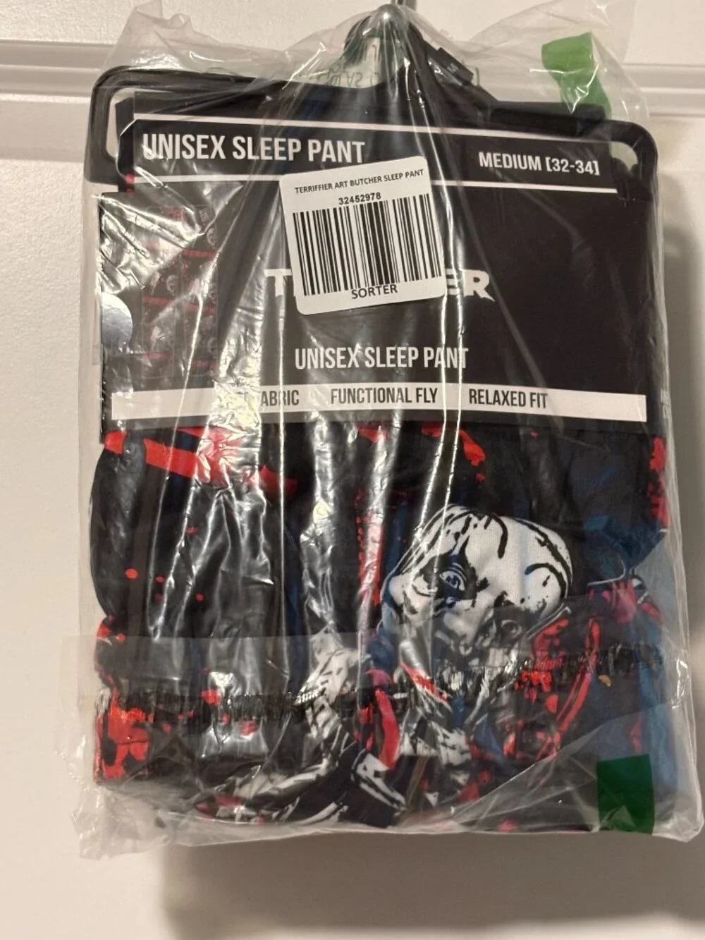 Hot Topic Terrifier Art the Clown Splatter Pajama Pants Men's/Unisex Size Medium
